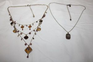 lot 308 image: Enamel fashion jewelry necklaces