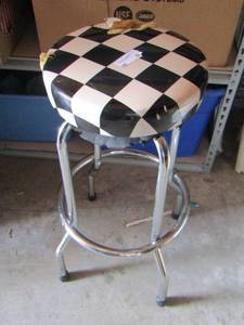 lot 30 image: Checker barstool