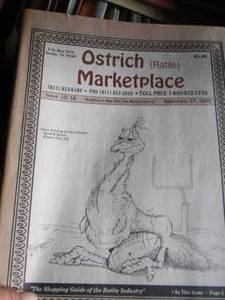 lot 67 image: Ostrich market place magazines 1992 and 1993
