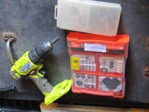 lot 92 image: Ryobi drill no battery and accessories