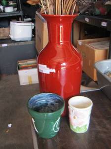 lot 135 image: Vase and pots