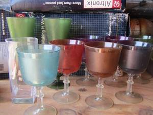 lot 138 image: Multi color Water glass