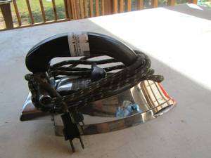 lot 3 image: Metal iron with handle and outlet cord general electric hi speed 1000 watts