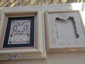 lot 44 image: god bless art 13 x 11, matt 2820 bible verse 15 x 13 wall art qty 2