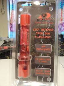 lot 202 image: KENTUCKY TACTICAL SUPPY - SELF DEFENSE STUN GUN FLASHLIGHT , USB RECHARGABLE, 4.9M VOLTS - NEW 