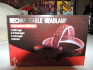 lot 208 image: RECHARGEABLE HEAD LAMP -  NEW