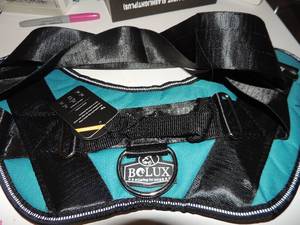 lot 209 image: DOG SAFETY HARNESS by BOLUX  - TEAL   XL New 