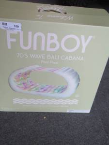 lot 100 image: funboy water 70s wave balli cabana pool float NEW NEW $$$