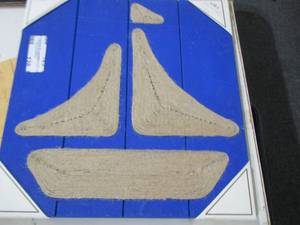lot 128 image: 1413 sail boat art made in India