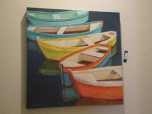 lot 32 image: sail boat art canvas 3535