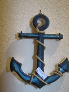 lot 57 image: anchor wooden wall art