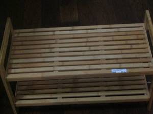 lot 184 image: 2 tier wooden shoe organizer