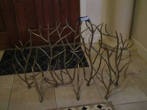 lot 40 image: METAL CORAL (GOLD)  FIREPLACE SCREEN