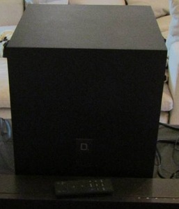 lot 162 image: Studio slim sound bar and sub woofer with remote very nice condition and works great