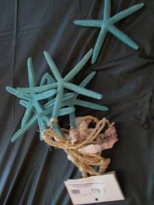 lot 179 image: blue starfish and shell dcor