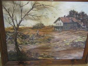 lot 3 image: Beautiful LANDSCAPE wall art framed, size 2834