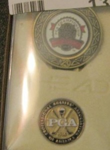 lot 130 image: PGA CHAMPIONSHIP COIN & PGA PINBACK