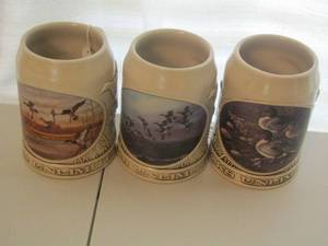 lot 62 image: 3 STEINS - DUCKS UNLIMITED --  MADE IN Brazil  In mint condition