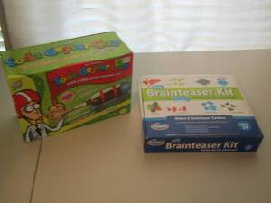 lot 91 image: kids brain teaser kit- soda car kit