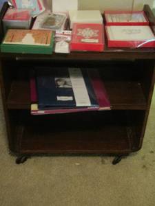 lot 122 image: 2 tier rolling cart table