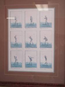 lot 212 image: GOLF ART  FRAMED - ANATOMY OF A SWING