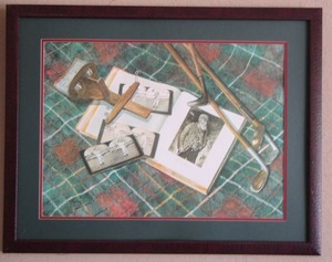 lot 213 image: FRAMED GOLF ART