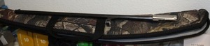 lot 14 image: Camouflaged Rifle Case with Browning 20 Gauge Barrell accepts 2 34 or shorter shells