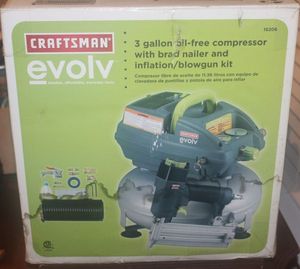 lot 4 image: Craftsman Evolv 3 Gallon, Oil-Free Compressor