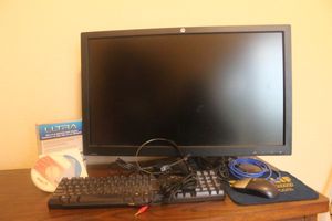 lot 61 image: HP Computer Monitor, Keyboard, Mouse and More
