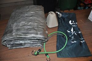 lot 288 image: Tarp 9.5x12 Medium Duty Tarp with Carry Bag, and More