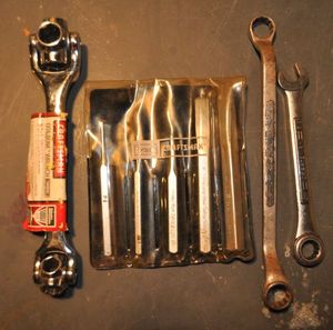 lot 301 image: Specialty Craftsman Tools, Socket Wrench, ChiselPunch Set, and Dog Bone Wrench