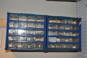 lot 309 image: Two Small Hardware Cubbies and Contents