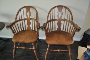 lot 345 image: Two Vintage Captains Style Chairs