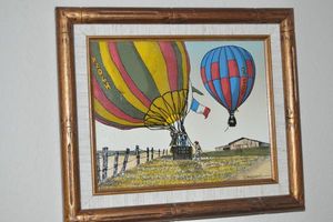 lot 239 image: Hot Air Balloon Painting