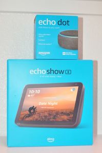 lot 123 image: Amazon Echo Dot in Original Box, and Echo Show In Original Box