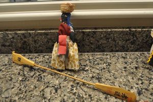 lot 149 image: Vintage Handmade Jamaican Folk Art Rag Doll and back scratcher