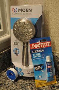 lot 156 image: Unused Shower Head Loctite Sealant and More