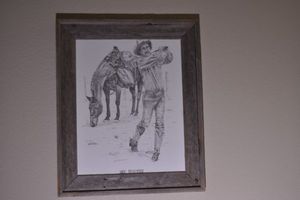 lot 8 image: Framed Print, Signed by Artist Golf�Texas Style, Long Iron by Tom Greenwood