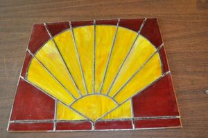 lot 208 image: Shell Stained Glass Window