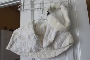 lot 357 image: Vintage Child Size Rabbit Fur Stolewrap and White Fox, Faux Stole
