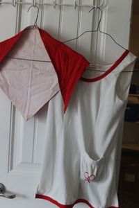 lot 363 image: Vintage Tennis Team Dress with wrap and Tennis ball