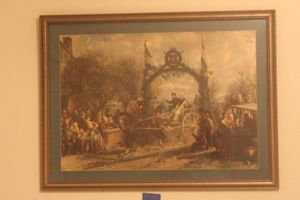lot 78 image: Artwork Absence Makes the Heart Grow Fonder by Marcus C. Stone 1902 Measures 31.25x20.25. Glass is Broken in 1 place, Broken Piece still line Frame