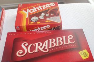 lot 92 image: Two Games Yahtzee and Scrabble