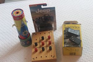 lot 102 image: Vintage Wooden Tick Tac Toe, Dominoes, and More