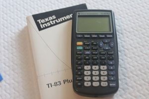 lot 107 image: TI-83 Calculator with Book, Needs Batteries