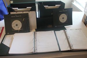 lot 108 image: Two After Care Planner Notebook and Storage Box, (Planner for loved ones passing)