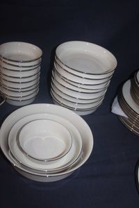 lot 245 image: Ten Each, 5in FruitDessert Bowl and 7in Coupe Soup Bowl, and 1 Round Serving Bowl (21 Total)