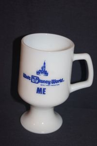 lot 248 image: Vintage Disney World 50th Anniversary Milk Glass