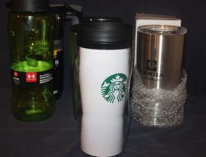 lot 251 image: Starbucks and Other HotCold Togo Cups as shown in Photos, Also includes a Contigo, All Unused