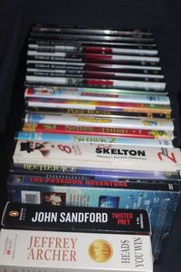lot 267 image: Variety of DVDs and 2 Audio Books